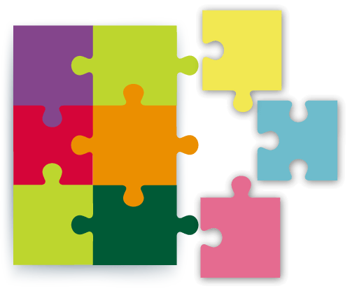 heldenpuzzle-hypnose-ehrungspsychologie-ganzheitliche-ernaehrungsberatung-irene-held-duebendorf-zuerich Puzzle mit bunten Teilchen zur Symbolisierung der Arbeit gemäss Bedürfnissen in der Praxis für Ernährungspsychologie und Hypnose Irene Held in Dübendorf